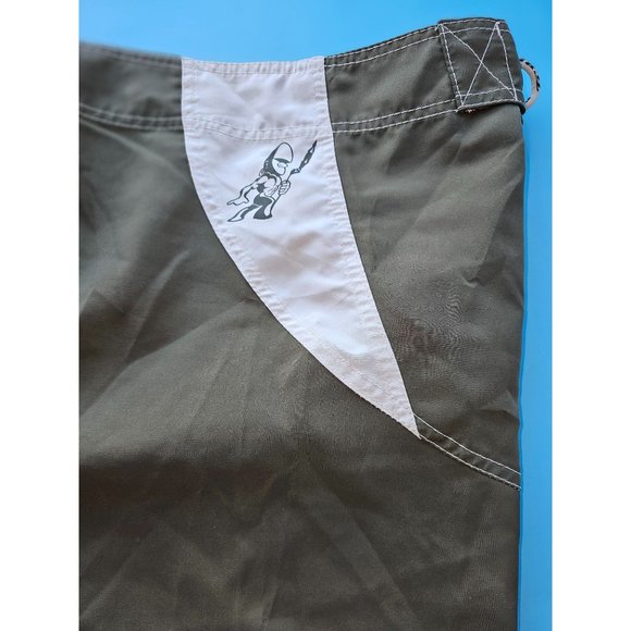 TERI olive green with white accent pieces board shorts Size Med - Picture 4 of 8